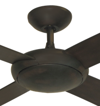52" Luna Indoor Outdoor Ceiling Fan and Light in Oil Rubbed Bronze with Remote Control