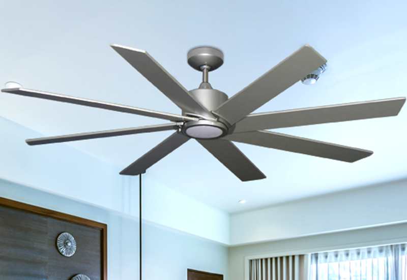 Northstar 60 In Brushed Nickel Ceiling, Ceiling Fan With Led Light