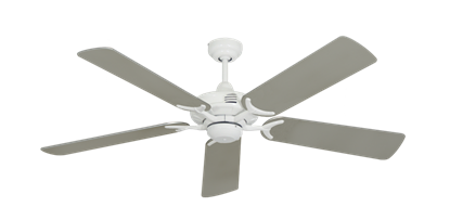 Coastal Air Pure White with 52" Satin Steel (painted) Blades