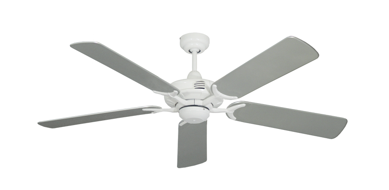 Coastal Air Ceiling Fan In Pure White With 52 Outdoor Brushed