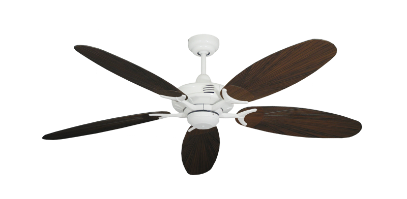 Coastal Air Pure White with 52" Outdoor Leaf Oil Rubbed Bronze Blades