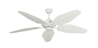 Coastal Air Pure White with 52" Outdoor Weave Pure White Blades