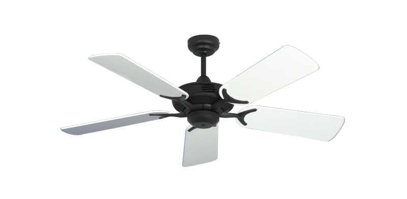 Coastal Air Oil Rubbed Bronze with 44" Pure White Gloss Blades