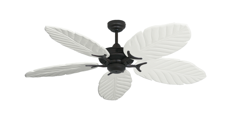 Coastal Air Oil Rubbed Bronze with 52" Series 125 Arbor Pure White Blades