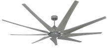 Liberator 82 in. WiFi Enabled Indoor/Outdoor Brushed Nickel Ceiling Fan