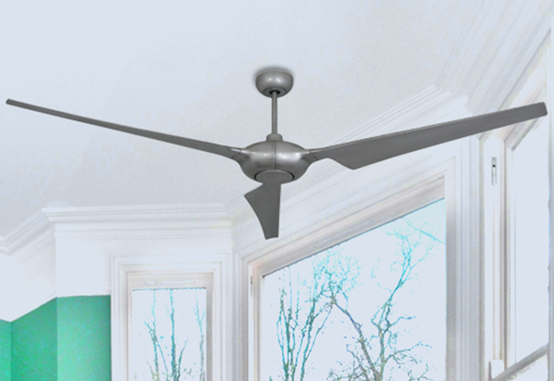 Ion 76 in. WiFi Enabled Indoor/Outdoor Brushed Nickel Ceiling Fan with Remote Control