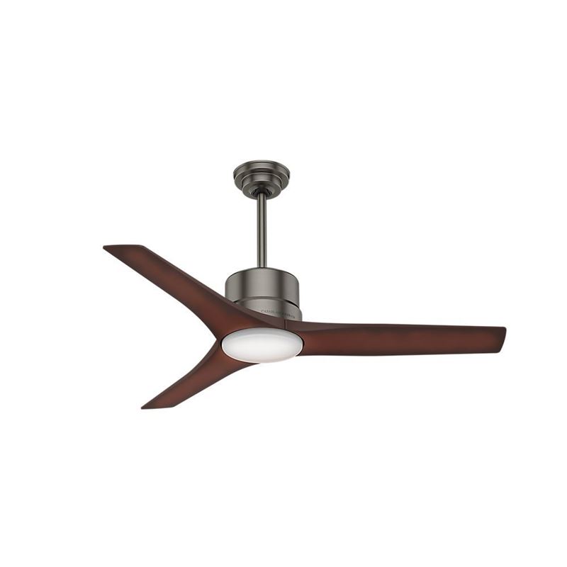 Casablanca 52" Piston Brushed Slate Ceiling Fan with Light with Handheld Remote, Model 50450