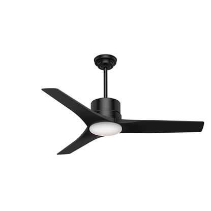 Casablanca 52" Piston Matte Black Ceiling Fan with Light with Handheld Remote, Model 50452