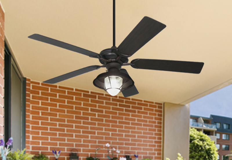 Coastal Air Oil Rubbed Bronze WIFI with 52" Outdoor Oil Rubbed Bronze Blades w/ #155 Outdoor Lantern Light and Remote
