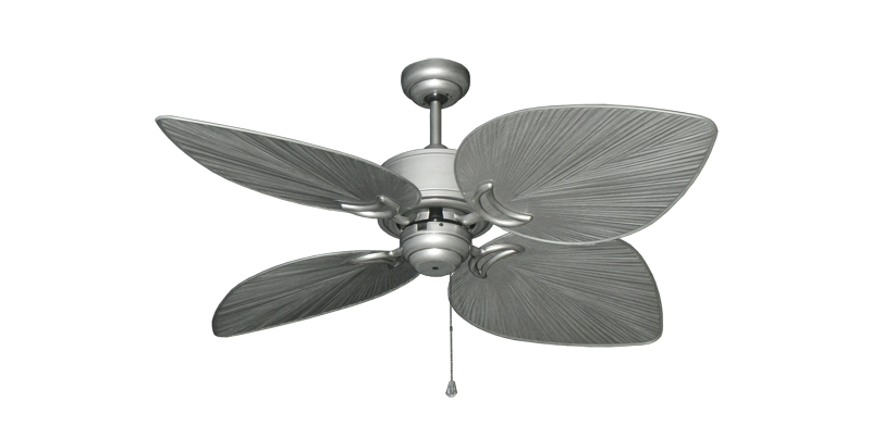 Ay Ceiling Fan In Brushed Nickel, Ceiling Fan With Gray Blades