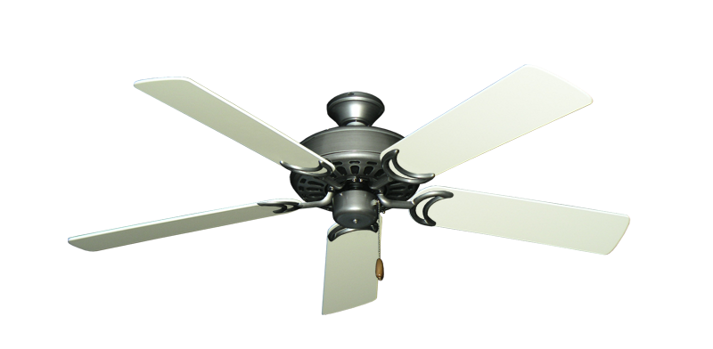 Dixie Belle Brushed Nickel with 52" Antique White Blades