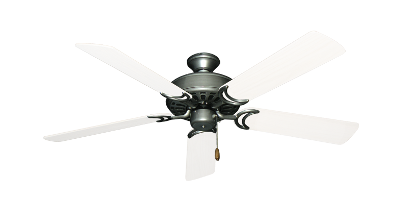 Dixie Belle Brushed Nickel with 52" Outdoor Pure White Blades