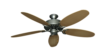 Dixie Belle Brushed Nickel with 52" Outdoor Wicker Tan Blades