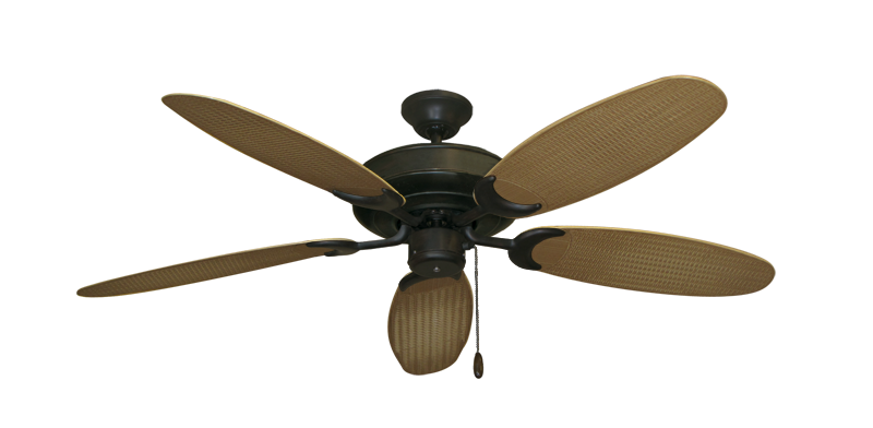 Raindance Oil Rubbed Bronze with 52" Outdoor Wicker Tan Blades