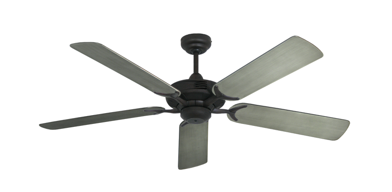 Coastal Air Oil Rubbed Bronze with 52" Outdoor Brushed Nickel Blades