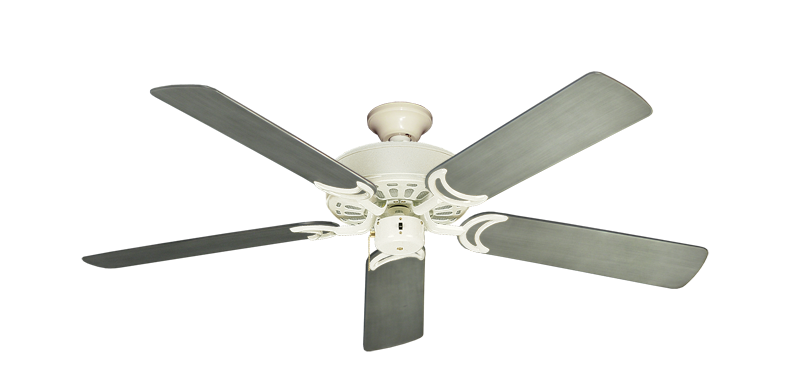 Dixie Belle Antique White with 52" Outdoor Brushed Nickel BN-1 Blades