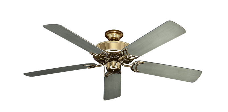 Dixie Belle Bright Brass with 52" Outdoor Brushed Nickel BN-1 Blades