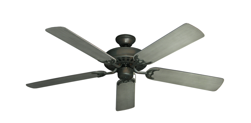 Bimini Breeze V Oil Rubbed Bronze with 52" Outdoor Brushed Nickel BN-1 Blades