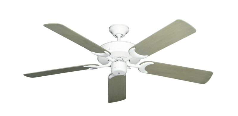 Patio Fan Pure White with 52" Outdoor Driftwood Blades