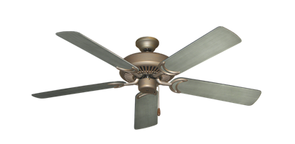 Riviera Antique Bronze with 52" Outdoor Brushed Nickel BN-1 Blades