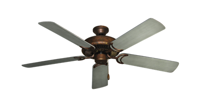 Riviera Burnished Copper with 52" Outdoor Brushed Nickel BN-1 Blades