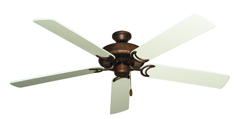 Riviera Burnished Copper with 60" Antique White Blades