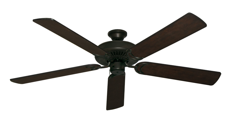 Riviera Oil Rubbed Bronze with 60" Distressed Walnut Blades
