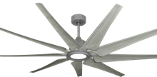 Liberator 72 in. WiFi Enabled Indoor/Outdoor Brushed Nickel Ceiling Fan With Stone Blades and 18W LED Array Light