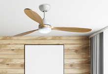 Koho 52" Indoor Contemporary Pure White Ceiling Fan with LED Light and Remote