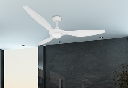 Vogue Plus 60 in. WiFi Enabled Indoor/Outdoor Pure White Ceiling Fan with LED Light