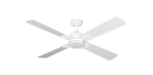 Captiva 52" Indoor Contemporary Pure White Ceiling Fan with LED Light and Remote Control