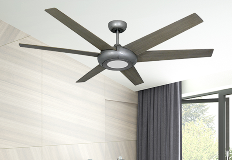 Elegant 60 In Wifi Enabled Indoor Outdoor Brushed Nickel Ceiling Fan Dan S City Fans Parts Accessories - Best 60 Ceiling Fan With Light