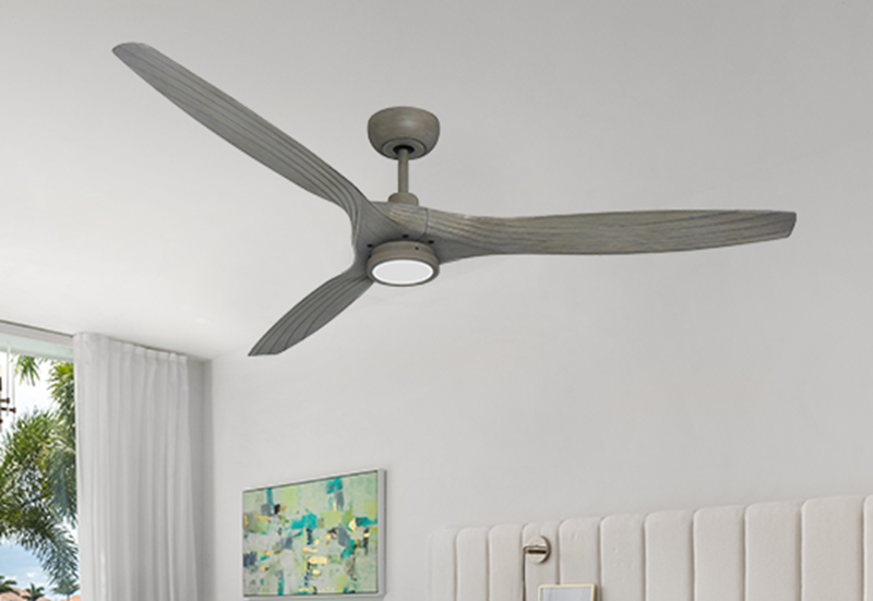 Solara 60 in. WiFi Enabled Indoor-Outdoor Driftwood Ceiling Fan with 15W LED Light and Remote