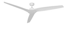 Evolution 72 in. Indoor/Outdoor Pure White Ceiling Fan with Remote Control
