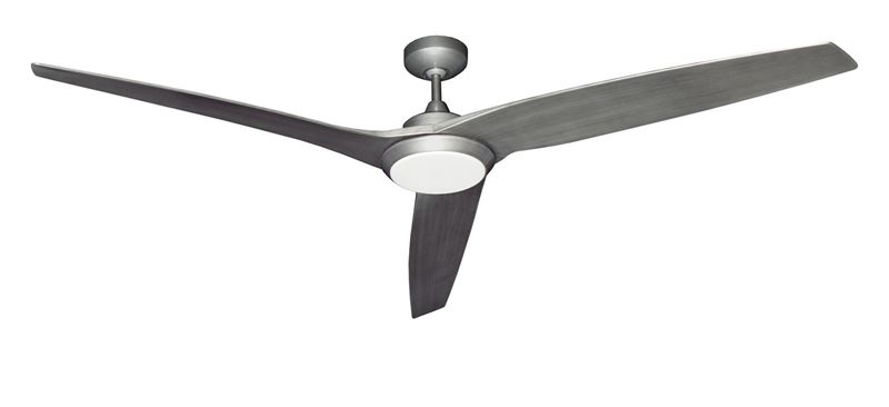 Evolution 72 in. Integrated LED Indoor/Outdoor Brushed Nickel Ceiling Fan with Light and Remote Control