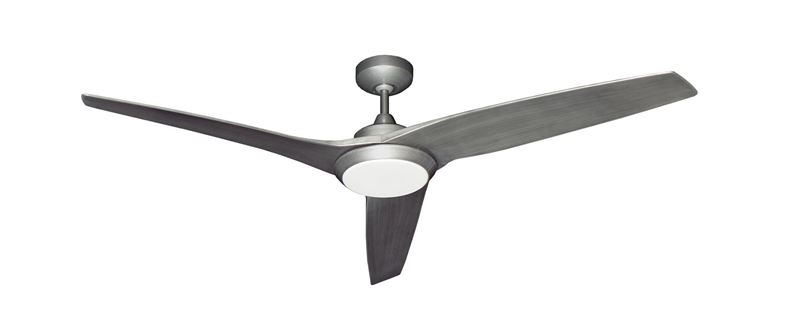 Evolution 60 in. Integrated LED Indoor/Outdoor Brushed Nickel-1 Ceiling Fan with Remote Control
