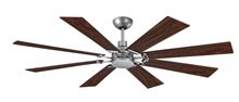 Aria 60 in. Integrated LED Brushed Nickel -1 Ceiling Fan with Light and Remote Control