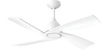 Intrigue 44 in. Indoor/Outdoor Pure White Smart Ceiling Fan with Remote Control 