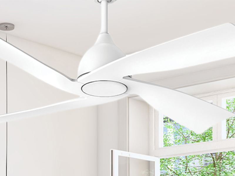 Intrigue 44 in. Indoor/Outdoor Pure White Smart Ceiling Fan with Remote Control